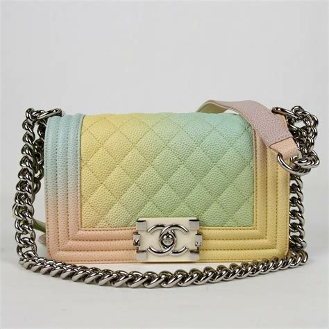 chanel le boy rainbow|Chanel bag.